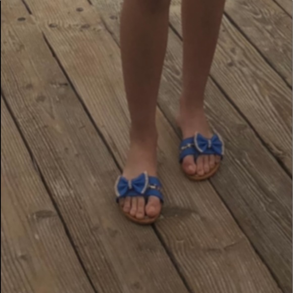 New HP 🎉Blue leopard bling sandal flatform flip flop - Picture 4 of 4